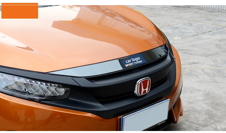 Lsrtw2017 из нержавеющей стали головки автомобиля планки для honda civic 10th поколения