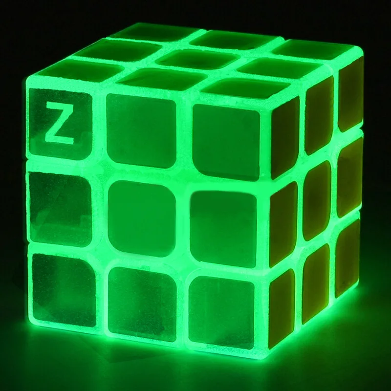 Новейший Zcube 3x3x3 профессиональный магический куб зеленый свет Прозрачный