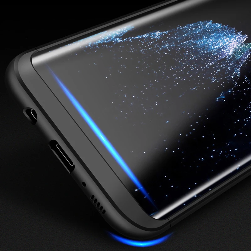 YOJOCK 360 полная защита Жесткий ПК чехол для Samsung Galaxy S8 S8Plus Note 8 S6 S7 Edge 3 в 1 Пластиковые