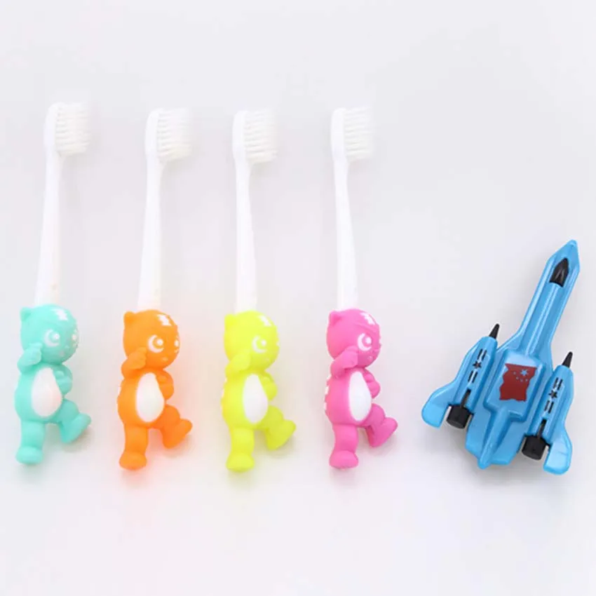 Детская зубная щетка 1 комплект Мягкая с рисунком жирафа из мультфильма для