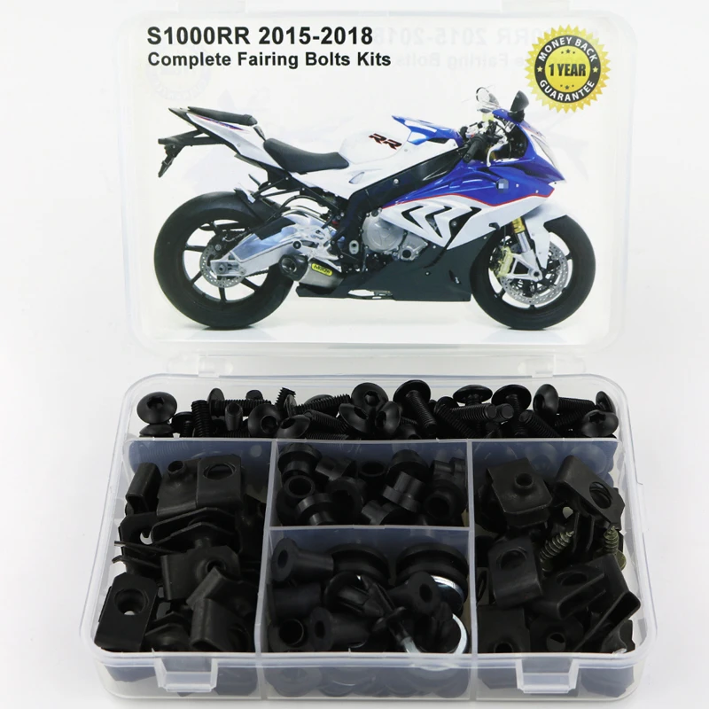 Подходит для BMW S1000RR 2015 2016 2017 2018, полный комплект болтов для обтекателя, комплект зажимов для обтекателя, стальной комплект
