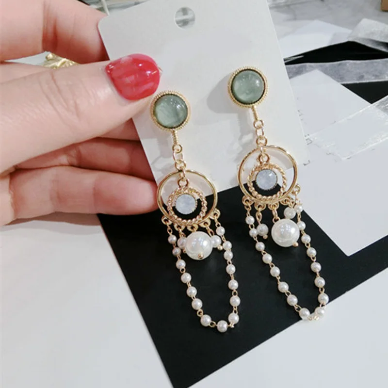 Liffly Fashion Jewelry Long Tassel Stud Earring Birthday Anniversary Party Gifts Italy Classic Personality Design Earings | Украшения и