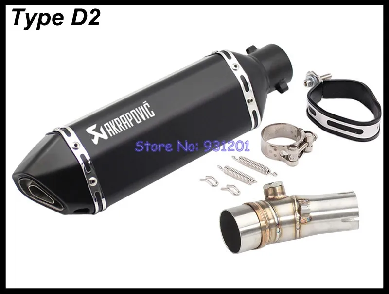Мотоцикл выхлопная труба akrapovic глушитель выхлопных газов для ER6N адаптер для подключения труба среднего звена с Концевая выхлопная труба глушителя(2012