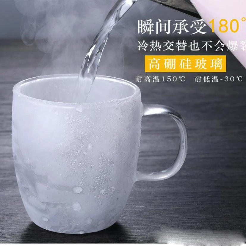 250 ml375ml475mldouble стеклянная высокая прозрачная креативная чашка термостойкие