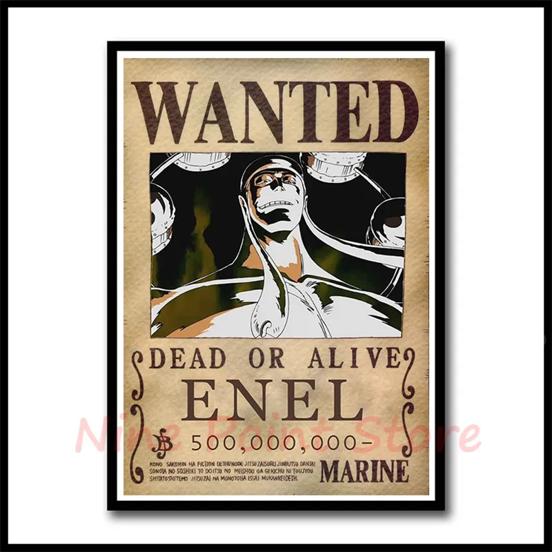 ONE PIECE WANTED плакаты Луффи Зоро Санджи нами мелованная бумага постеры для украшения дома Бумага для рисования украшения спальни бескаркасные