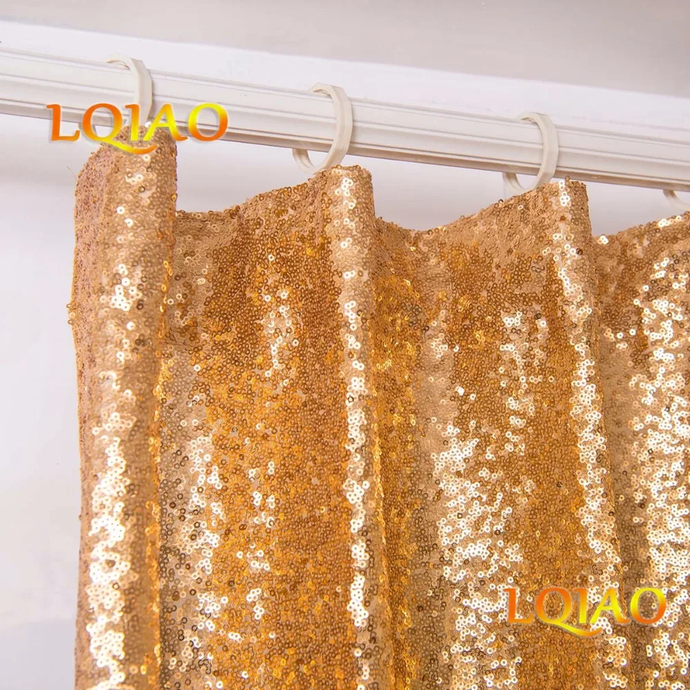 Новый LQIAO (2 панели) молния/карман Топ блестящая ткань с пайетками шторы в простом