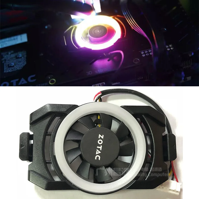 ПК Coling для ZOTAC RTX2060 2070 2080 Ti Extreme PLUS серии RGB задняя панель Вентилятор охлаждения Замена вентилятора