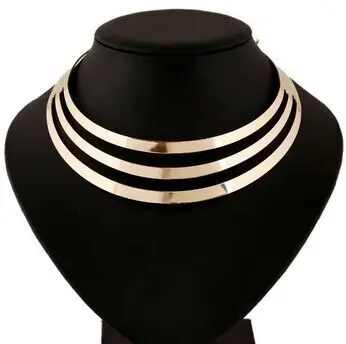 Новая Мода Сплава Крутящий Момент Neck Choker ожерелье Себе Ювелирные Изделия Полые