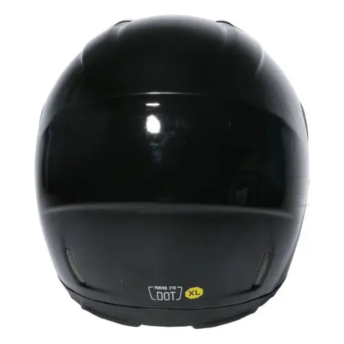 Мотоциклетный блестящий черный уличный спортивный велосипед с полным лицом