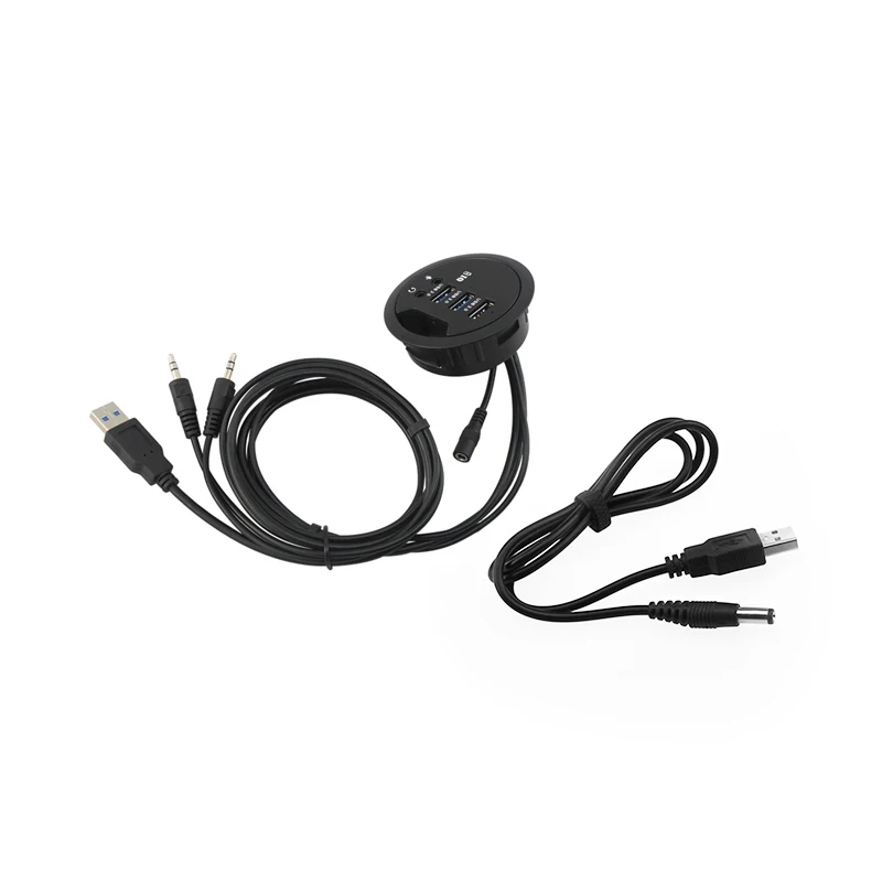 Офисный Компьютерный стол с круглым отверстием USB3.0 + USB разделитель постоянного