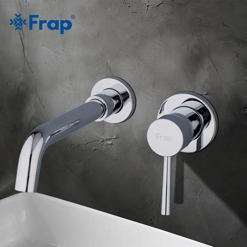 FRAP Новый латунный кран для раковины настенный с одной ручкой смеситель ванной