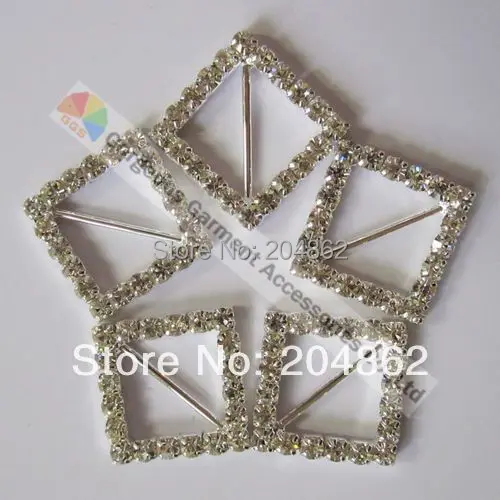 Квадратные чешские хрустальные стразы горка с пряжкой 20 мм лента средней длины