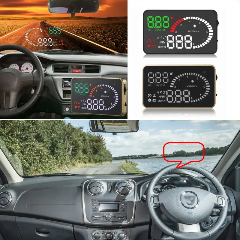 Автомобильный HUD Дисплей для Dacia Duster/Logan/Lodgy/Sandero/Dokker Новый A6 Безопасный экран