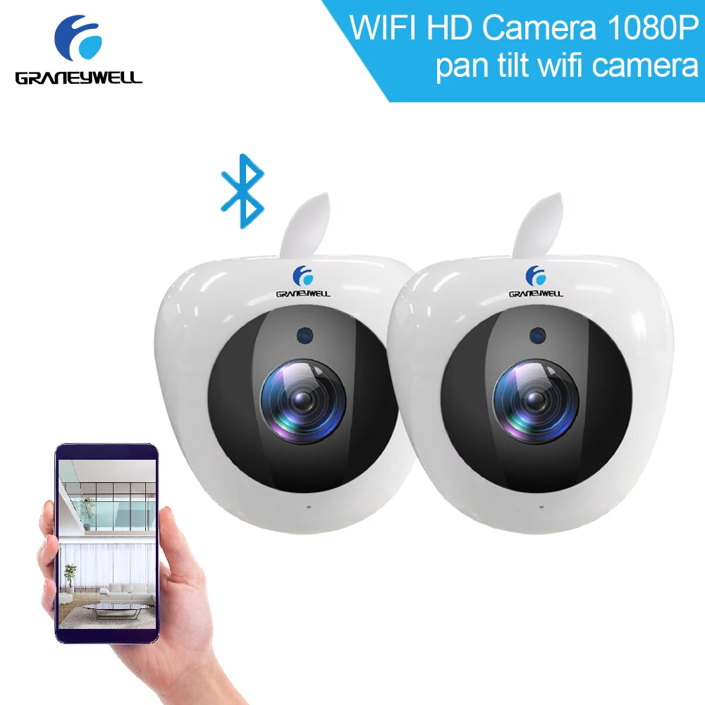 Из 2 предметов GRANEYWELL Беспроводной IP Камера Видеоняни и радионяни Bluetooth WI-FI P2P обнаружения движения ночного Vison Безопасности Камеры скрытого видеонаблюдения