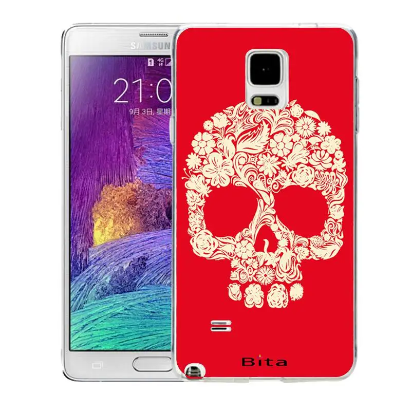 Qmswei ТПУ телефона чехол для Samsung S8 S6 S7 Edge S4 S5 S3 C5 C9 Note3 note4 note5 Мягкий череп прозрачный