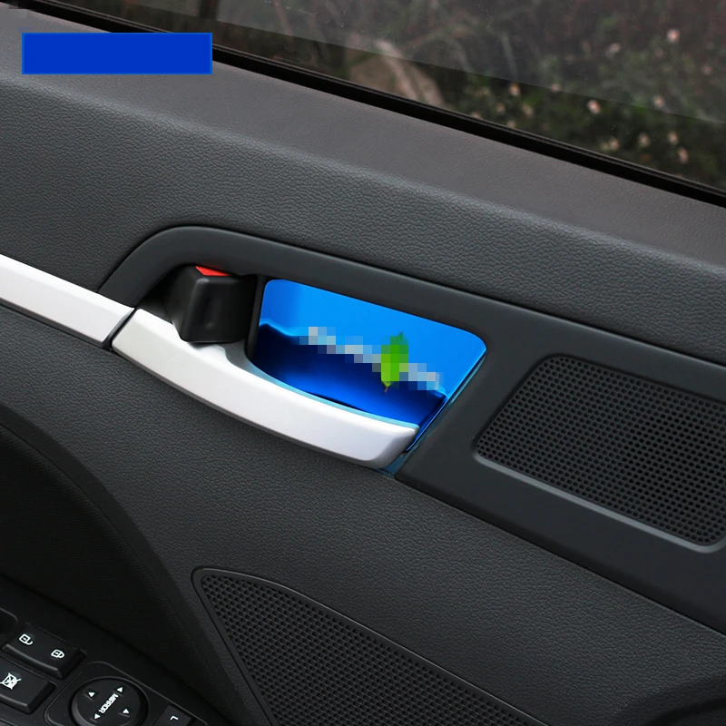 blue Автомобильный чехол для автомобиля, стильный Серебряный чехол для межкомнатной двери, чаша, крышка, аксессуары, отделка, украшение для hyundai Elantra - Цвет: blue