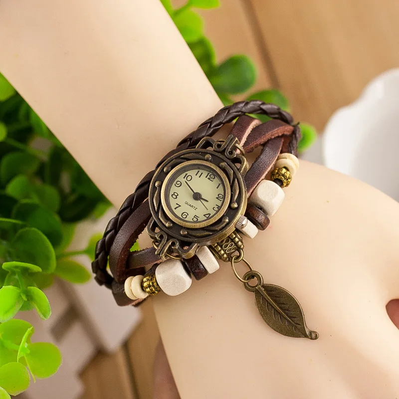 Новый Топ Марка Натуральная кожа Montre Femme Повседневные платья часы женские