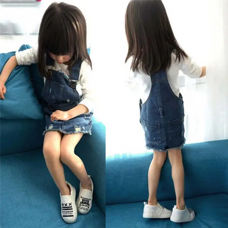 Fashion Summer Clothes Toddler Kids baby girl clothes Outfit Jeans Suspender Dress Denim Overalls dress for | Детская одежда и