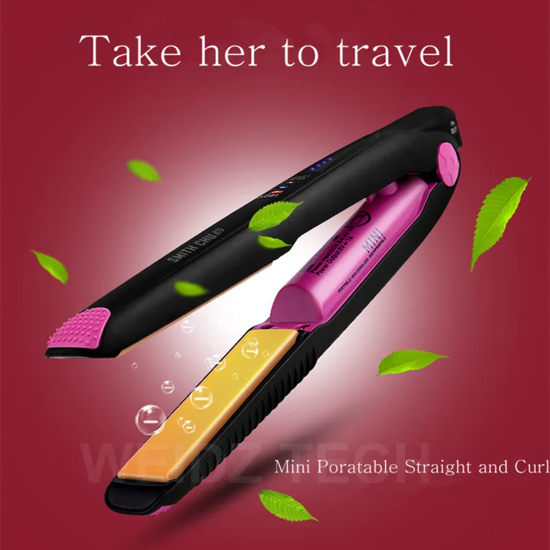 Мини внешний аккумулятор портативный беспроводной выпрямитель для волос