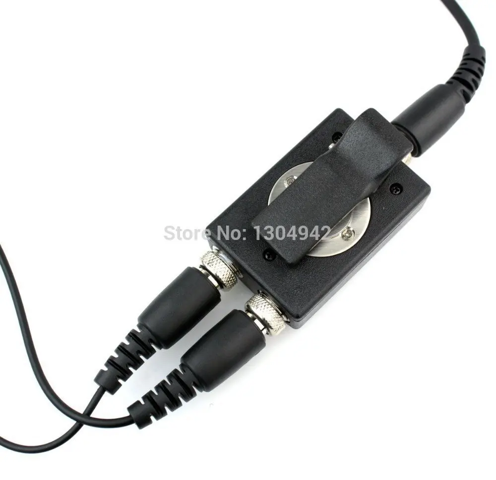Professional Military Police FBI Throat Microphone Covert Acoustic Tube Earpiece Headset 2pin for Icom Maxon Yaesu Vertex Radio