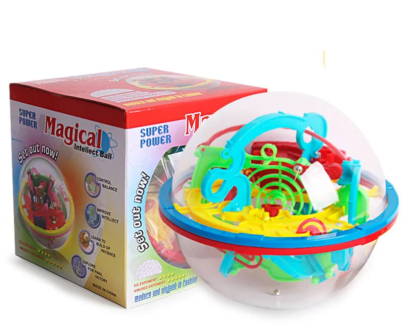 Magic ball 100 шаг магический 3D головоломка шар лабиринт интеллект шар сфера шар игрушки для детей баланс обучающая игра обучающая игрушка подарок - Цвет: Magic ball