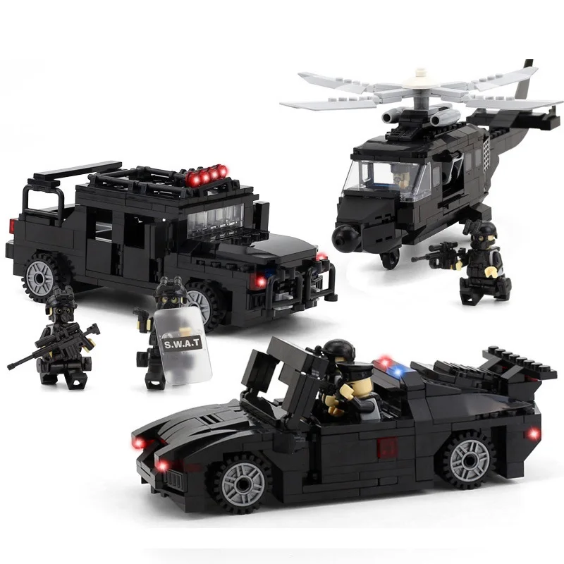 KAZI 6505 ~ 07 бронированный автомобиль SWAT с оружием серии строительный блок