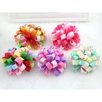 3pcs colorful hair clips snaps hairpins with ribbon bow girls kids baby handmade random mix colors or you pick display