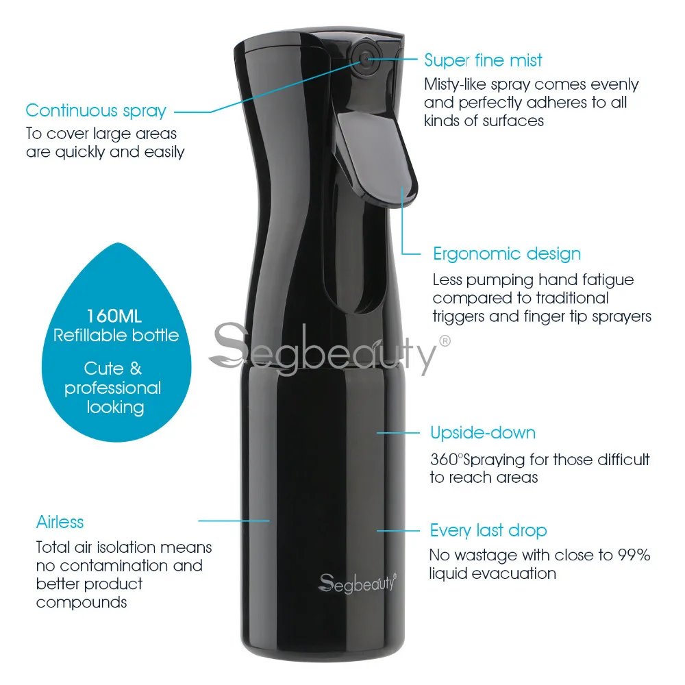 Segbeauty 160 мл бутылка для спрея волос парикмахерский салон Инструменты вода тонкий