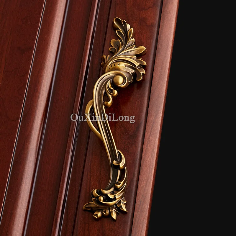 Высокое качество 10 шт. латунная Мебельная ручка Европейский антикварный ящик