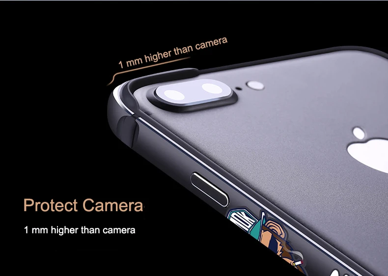 Ультра тонкий металлический бампер для iPhone 7 7 Plus, уличный стиль, алюминиевая рамка, противоударные телефонные чехлы защитные, Coque Capinha