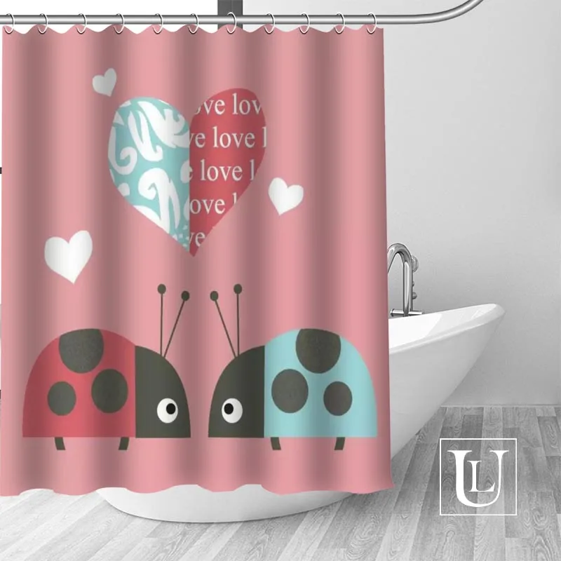 Горячее предложение eco friendly насекомых мультяшная душевая занавеска на заказ