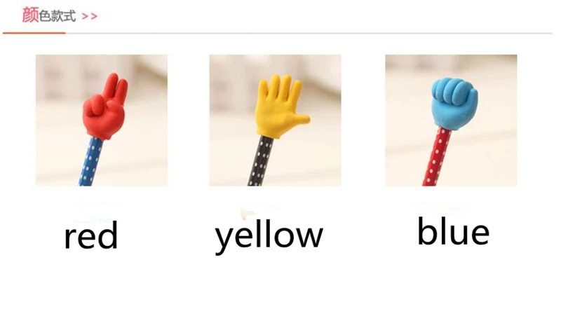 Coloffice, 3 шт./лот, креативный ластик для пальцев, карандаш, ручка с жестами, Kawaii, милый карандаш, для студентов, стандартные карандаши, подарок для детей, papelaria