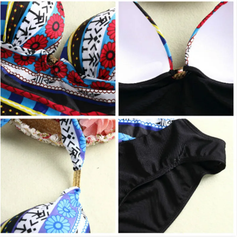 Этнические сексуальные цельные купальники женские Женский винтажный купальник