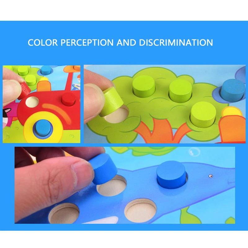 Shujin цветные познавательные доски Монтессори обучающие игрушки для детей
