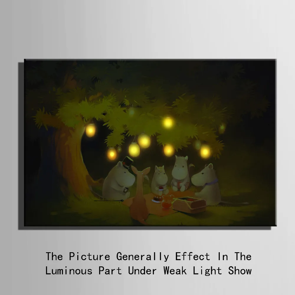 Бесплатная доставка растягивающиеся холсты принты животных под деревом