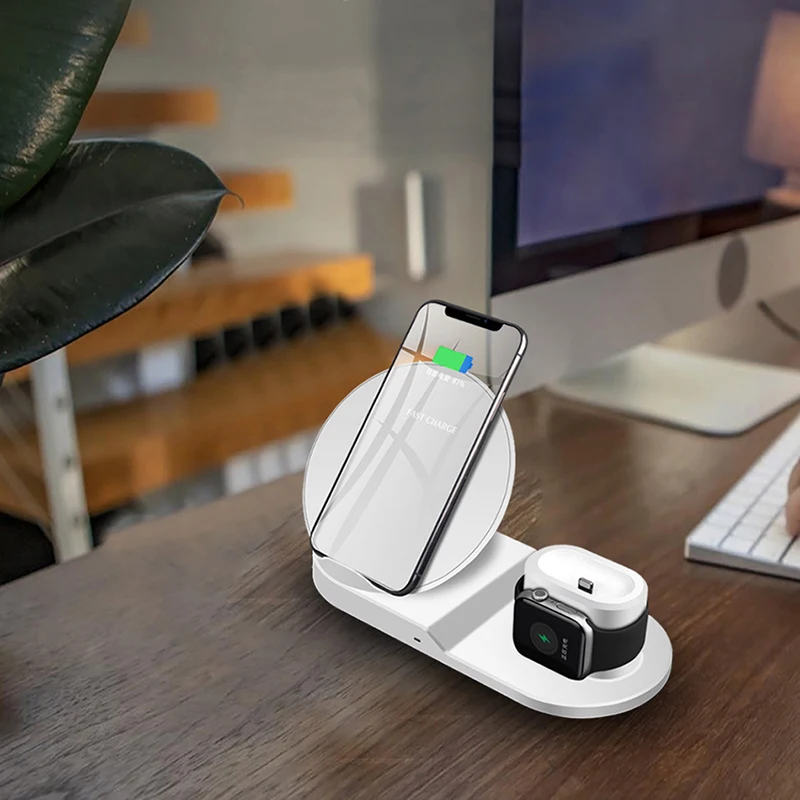 DSmilk Беспроводное зарядное устройство для samsung LG Apple Watch Airpads iPhone 8 X QI Быстрая
