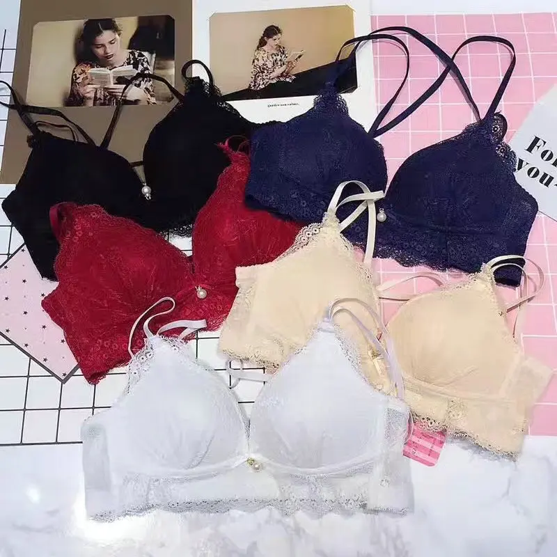 Лето 2017 г. женщин бюстгальтер Краткие Комплекты Кружева Вышивка Нижнее бельё