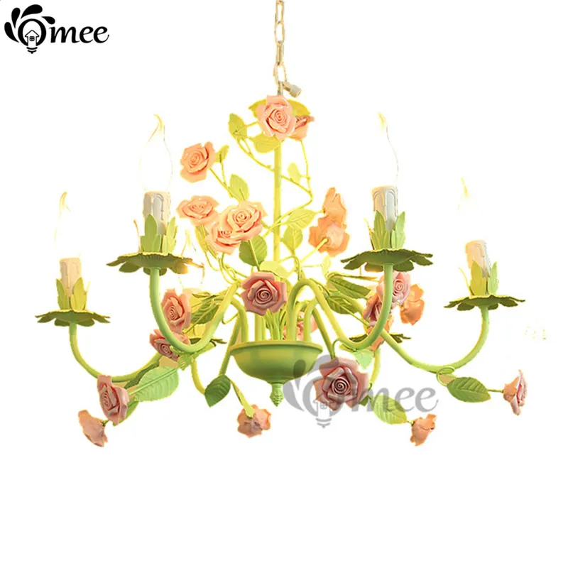 Светодиодные люстры в Корейском стиле комнатный светильник с 6 лампочками виде