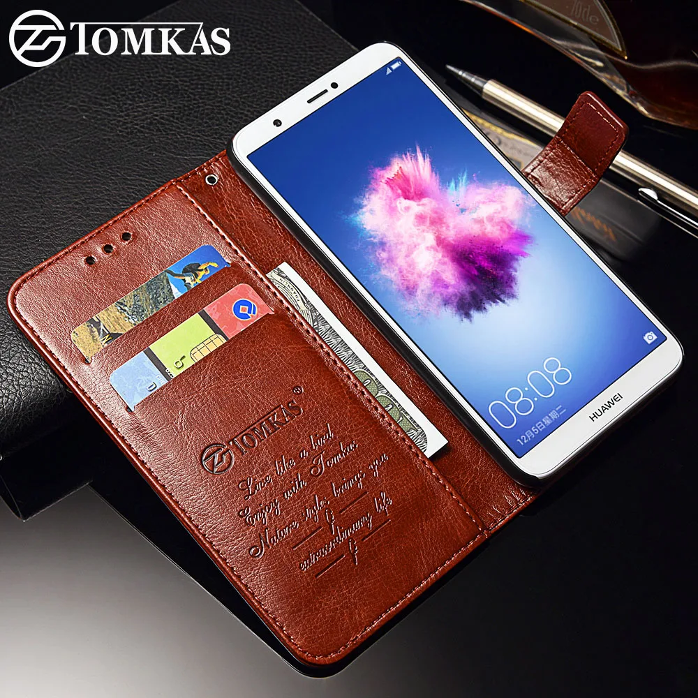 TOMKAS кошелек чехол для huawei P многофункциональный Чехол кожаный флип Enjoy 7s бизнес