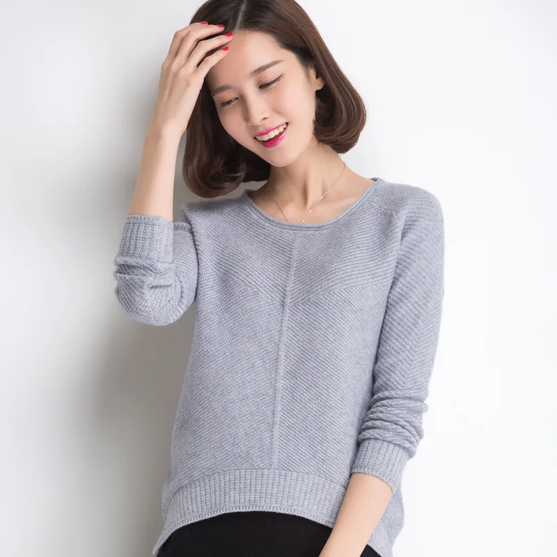 

Женский Длинный пуловер с рукавами «летучая мышь»