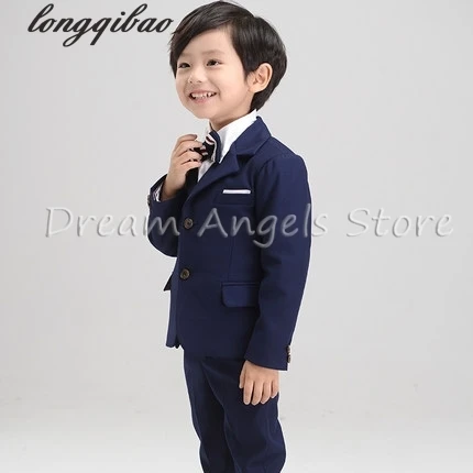 Костюмы для мальчиков (пиджак + брюки галстук бабочка рубашка) приталенный