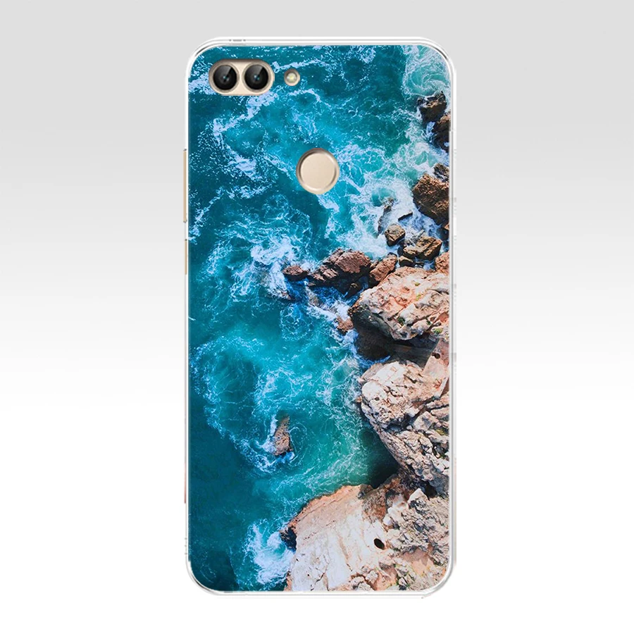 K huawei P Smart чехол TPU Мягкий силиконовый прозрачный чехол для телефона huawei P Smart Cover FIG-LX1 Enjoy 7S Чехол - Цвет: 39
