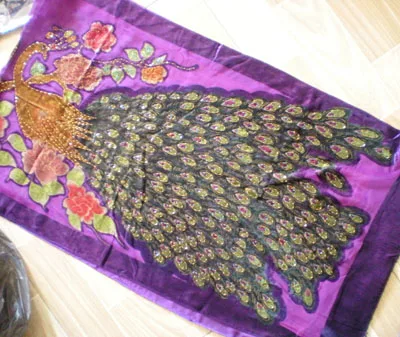 Новинка изысканные женские шарфы из искусственного нейлона с бусинами павлином