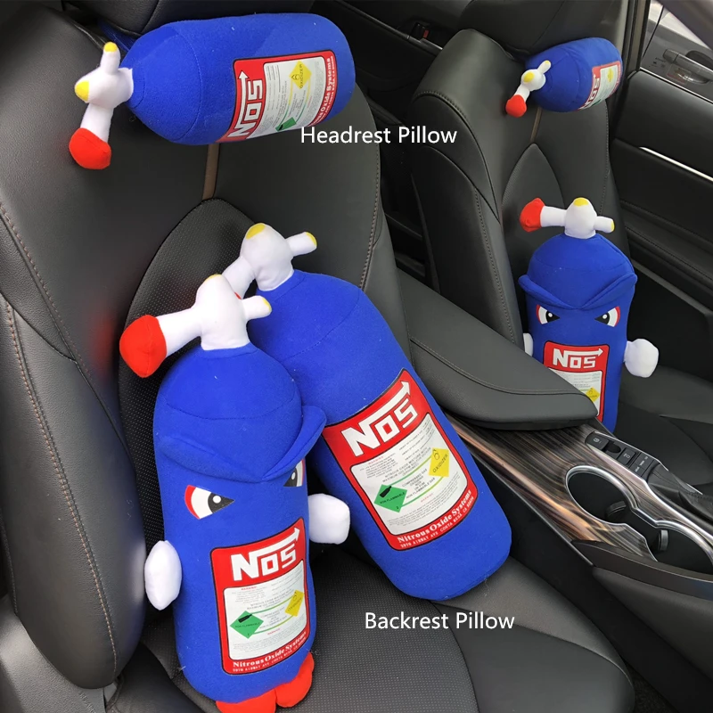 Творческая плюшевая игрушка NOS Закись азота подушка в форме бутылки Turbo JDM Подушка подарок декоративный подголовник сиденье со спинкой для шеи