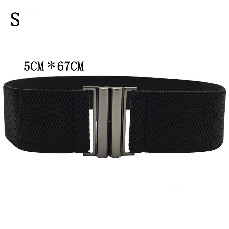 Эластичный пояс широкий простой пуховик поясные ремни Женская Пряжка черный