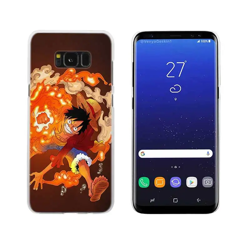 04 Чехол Sheli one piece Luffy прозрачный Note 10 9 pro, Жесткий Чехол для samsung Galaxy S4 S5 S6 S7 S8 S9 Plus Edge Mini s10 lite - Цвет: 04