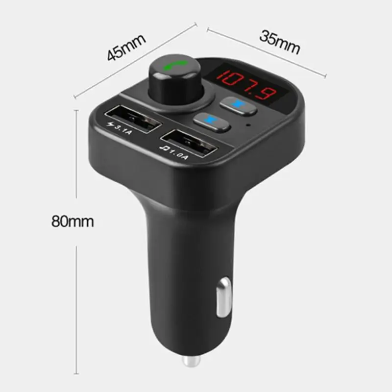 Bluetooth fm-передатчик громкой связи автомобильный комплект MP3-плеер USB зарядное устройство для телефона планшета MP3 MP4 BT музыкальный плеер Автомобильный аккумулятор обнаружения