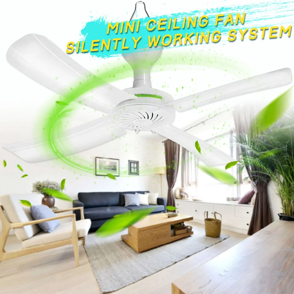 220 V/250 V AC 18Вт 4 лопастей вентилятора портативный мини потолочный вентилятор отдых дома Крытый висящий летние кулер переключатель с 1,5 м кабель съемный