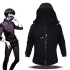 Аниме Токийский Гуль Толстовка Косплей Кен канеки куртка одежда толстовки с капюшоном черная рубашка пальто наряд для мальчиков