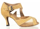 Оптовая продажа; женская обувь для бальных танцев с золотыми блестками; Танцевальная обувь для сальсы; все размеры